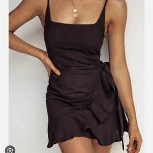 Princess Polly One Shoulder Black Dress